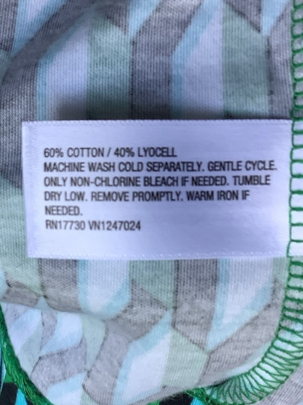 DVF for Target Wrap Dress Medium Green Blue Geometric Long Sleeve - Picture 9 of 9